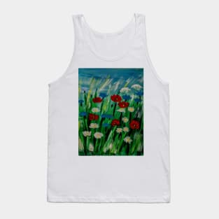 Some abstract wildflowers blowing in the wind Tank Top